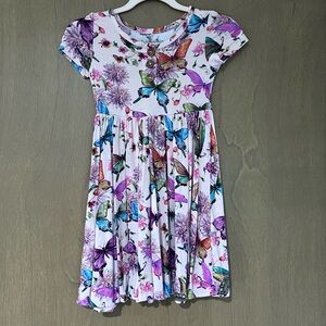 Floral Butterfly Kids Dress